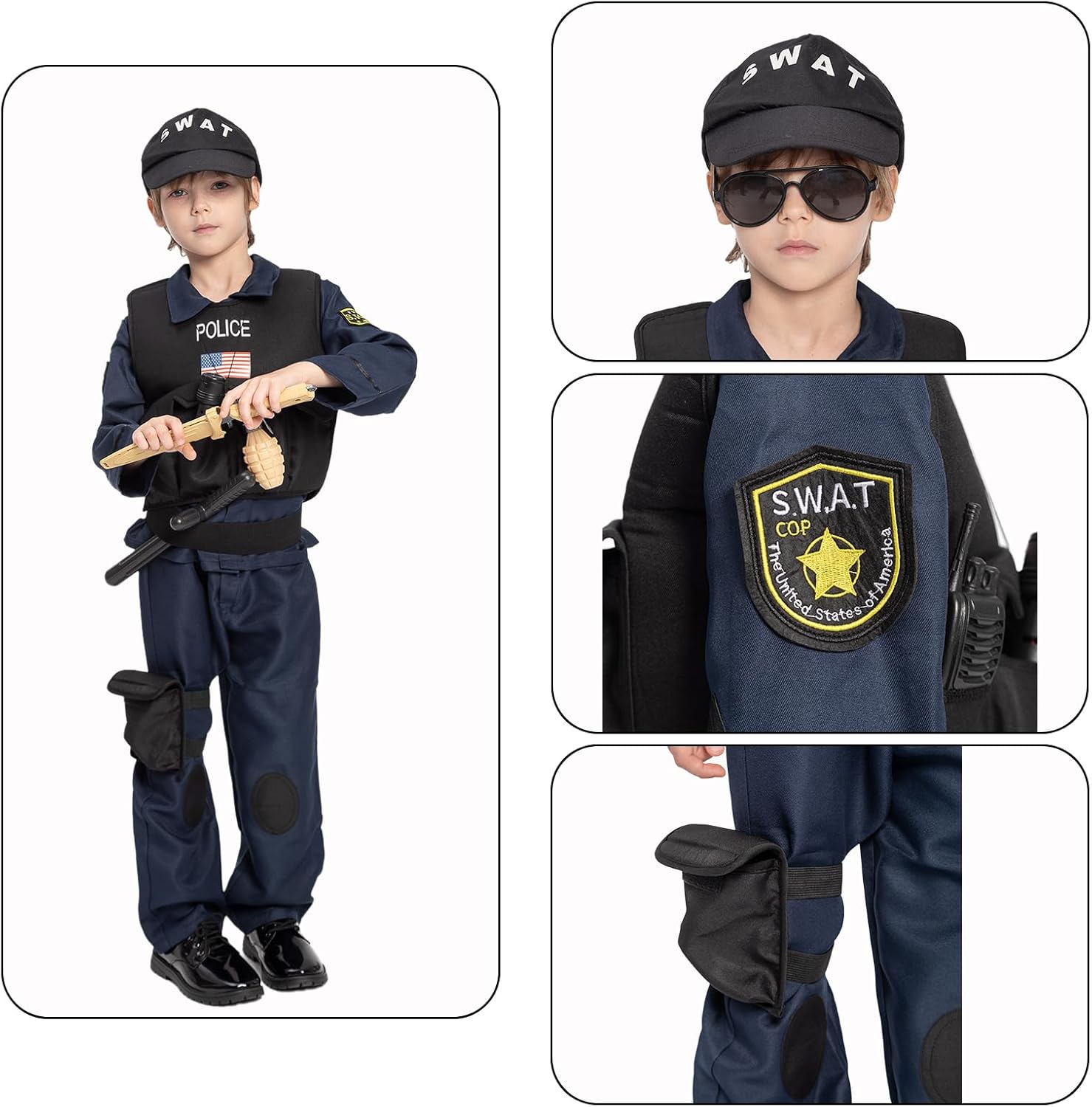 SWAT Police Costume for Kids