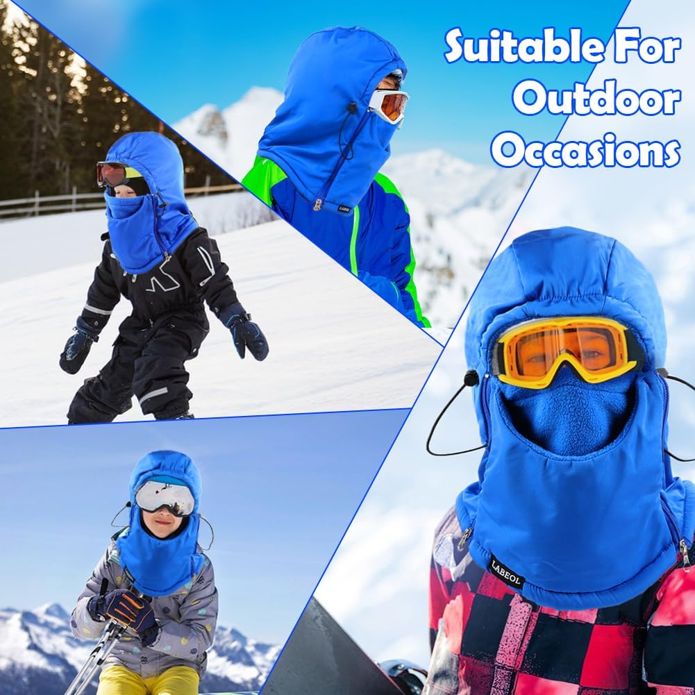 Adjustable skiing face mask for kids
