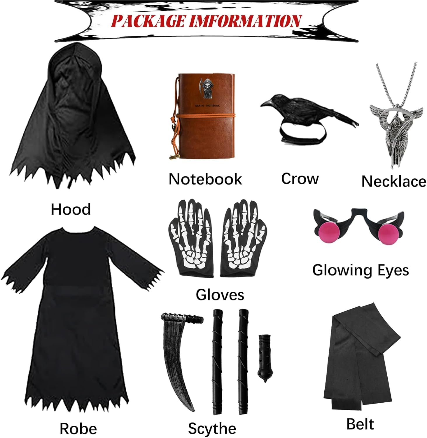 Halloween Grim Reaper Costume Scary Fun for Kids and Adults