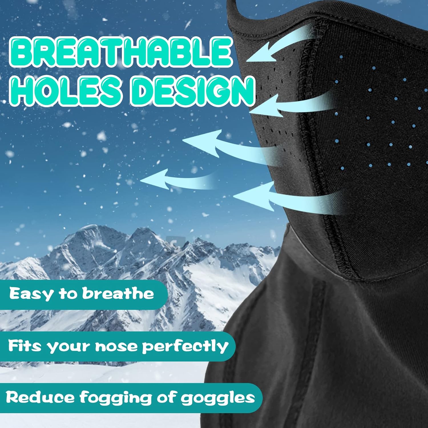 GoxRunx Kids Balaclava Ski Mask Windproof Breathable