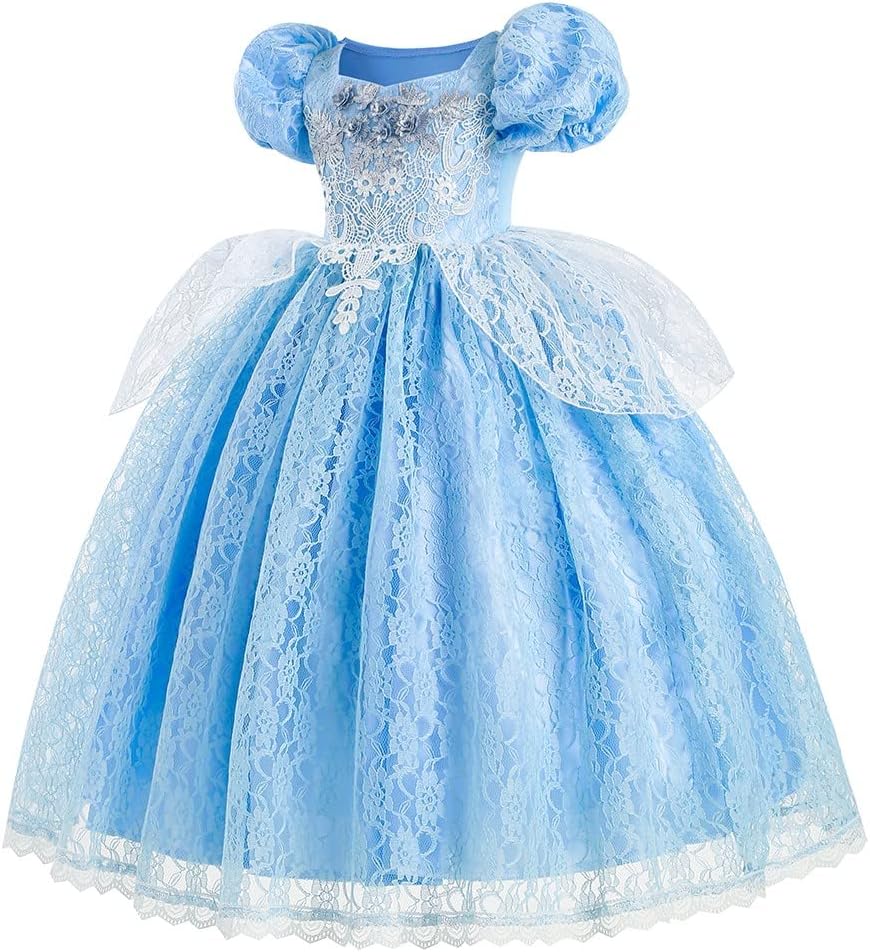 GirlsCW Disney Princess Costume Ball Gown wAccessories Set for Halloween Party