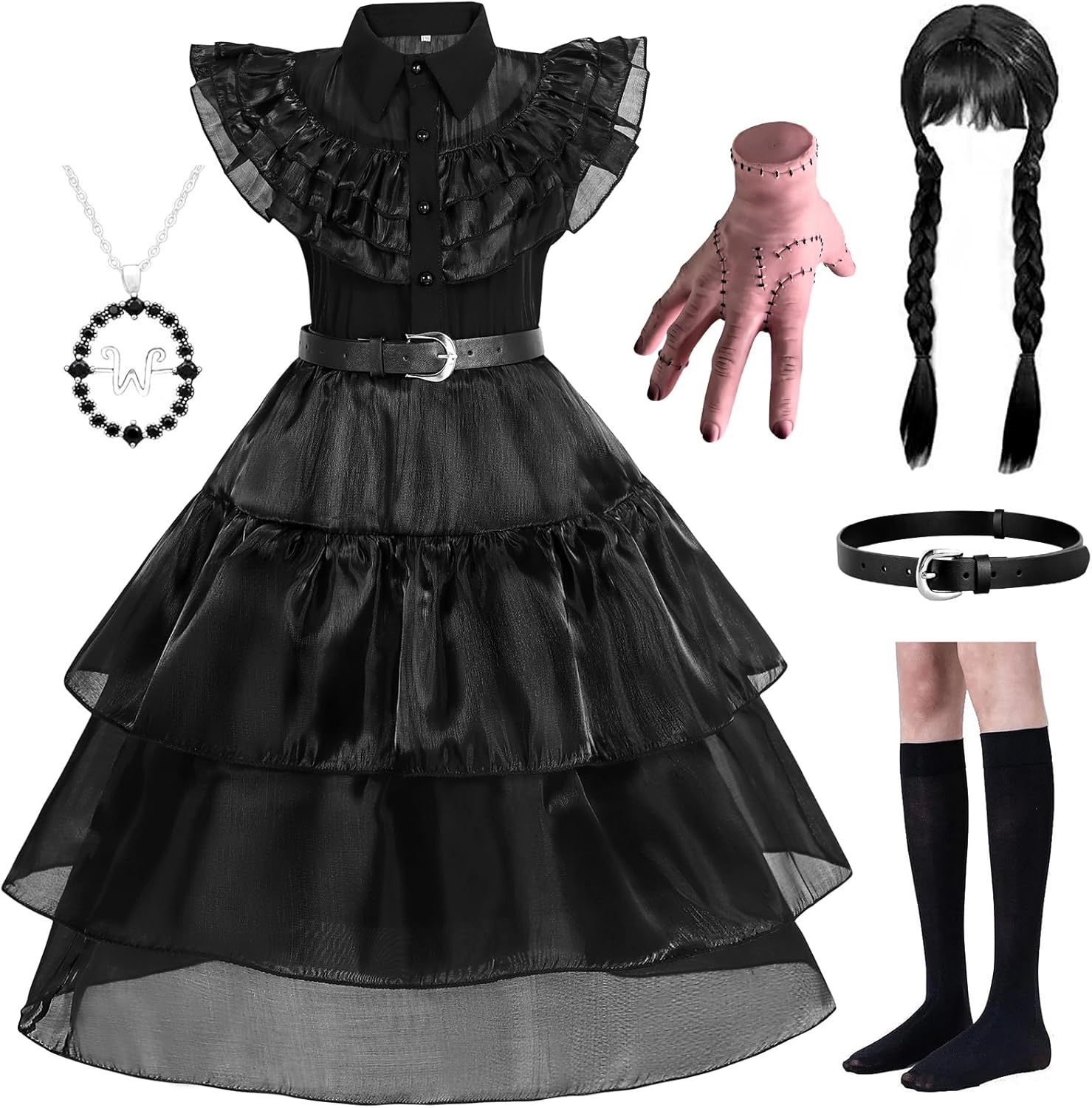 WYB Black Costume Dress for Girls Costuming Accessories