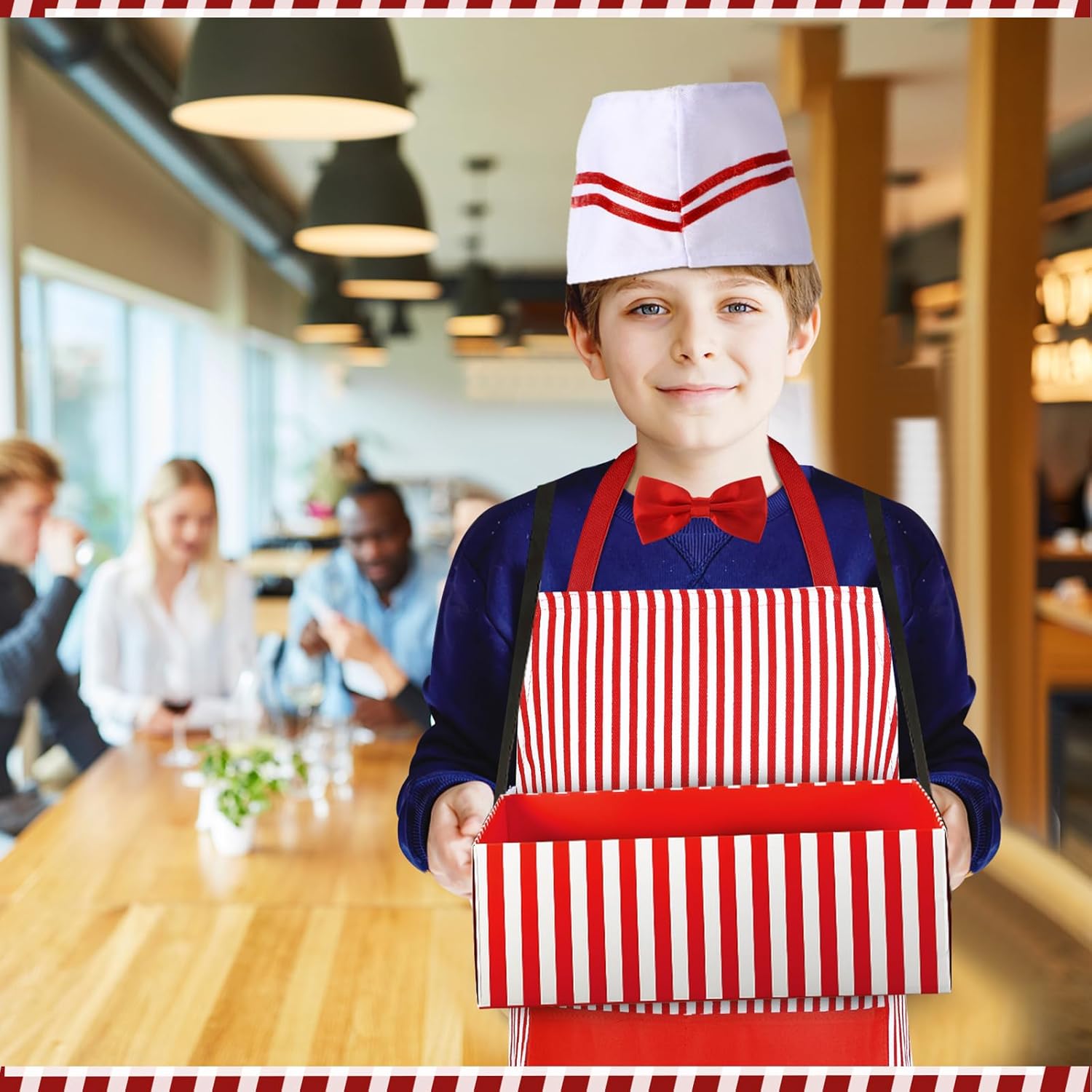 Classic Retro 1950s Waiter Costume Set for Kids