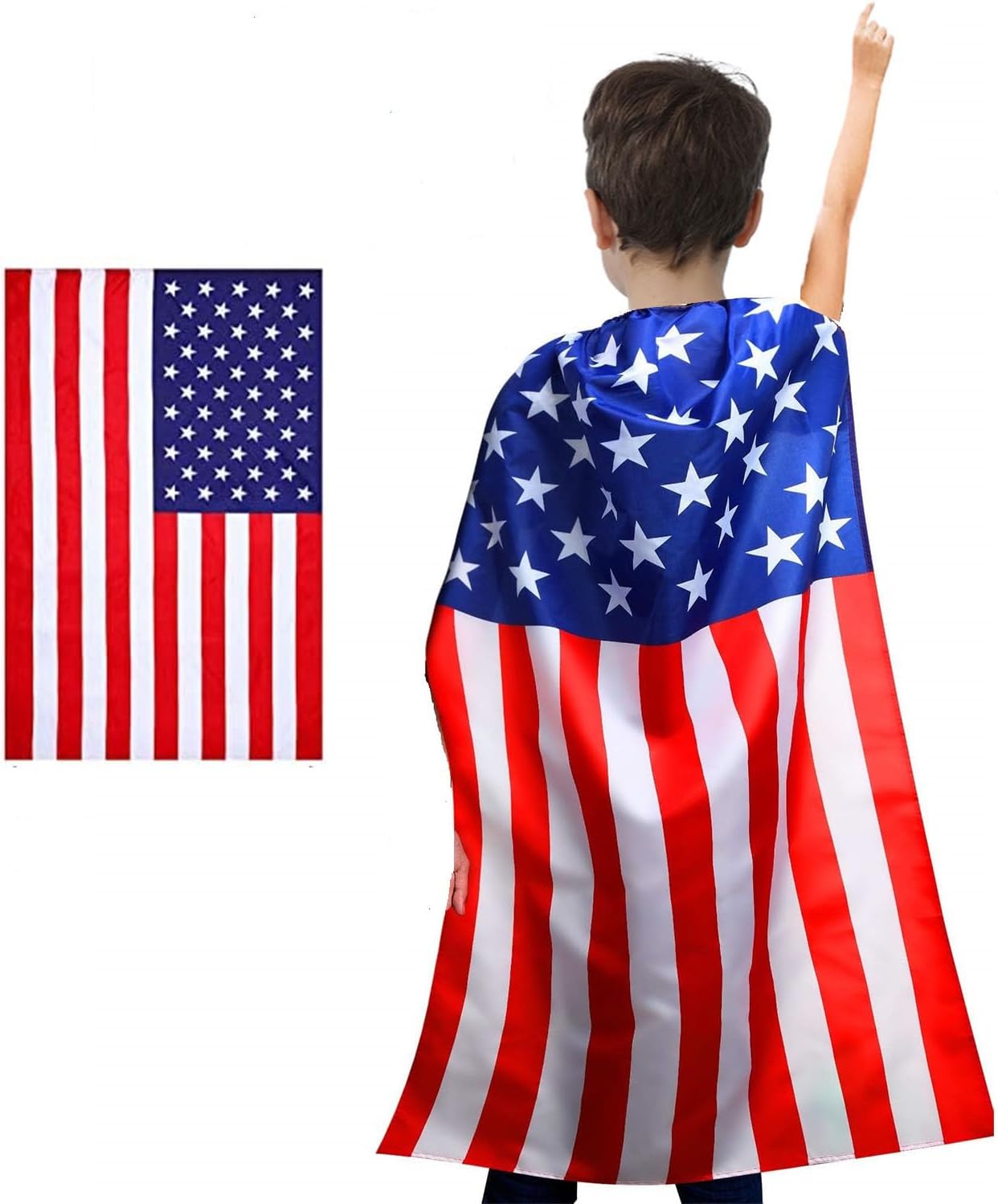 4th of July Boys American Flag Kap Patriotic US Costume