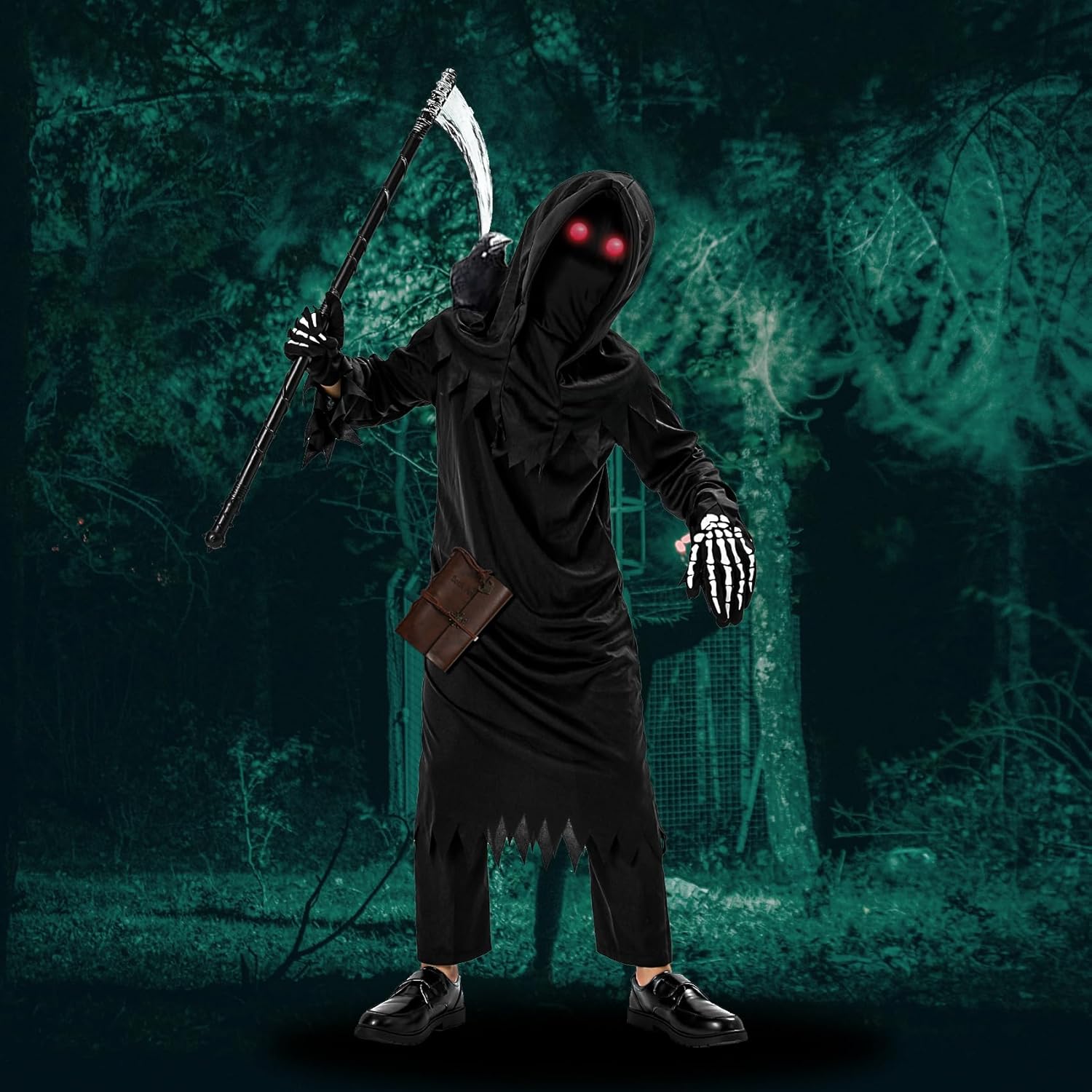 Onory Halloween Costume Kids Grim Reaper Costume Scary Halloween Party Favors
