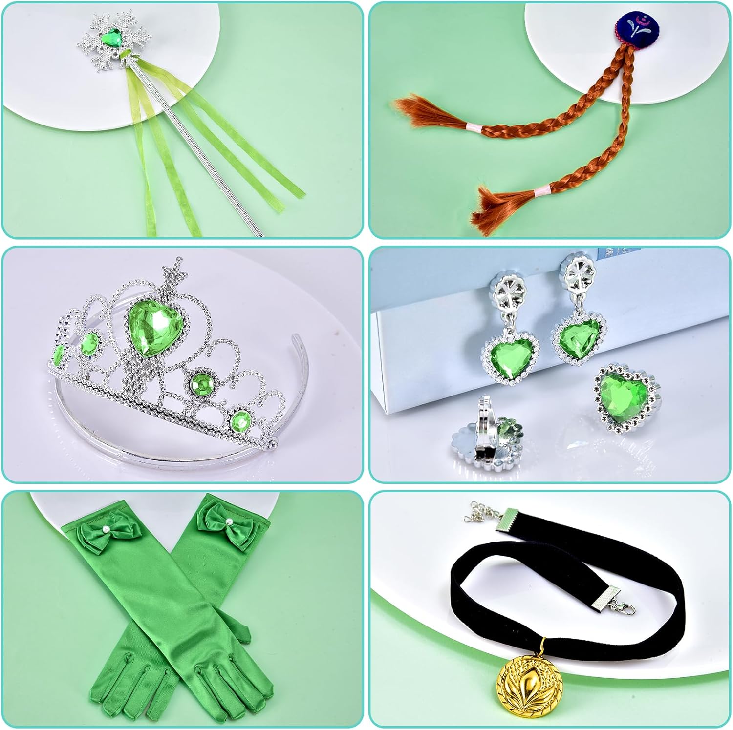 Latocos 10-Piece Glow-in-the-Dark Princess Costume Set for Girls