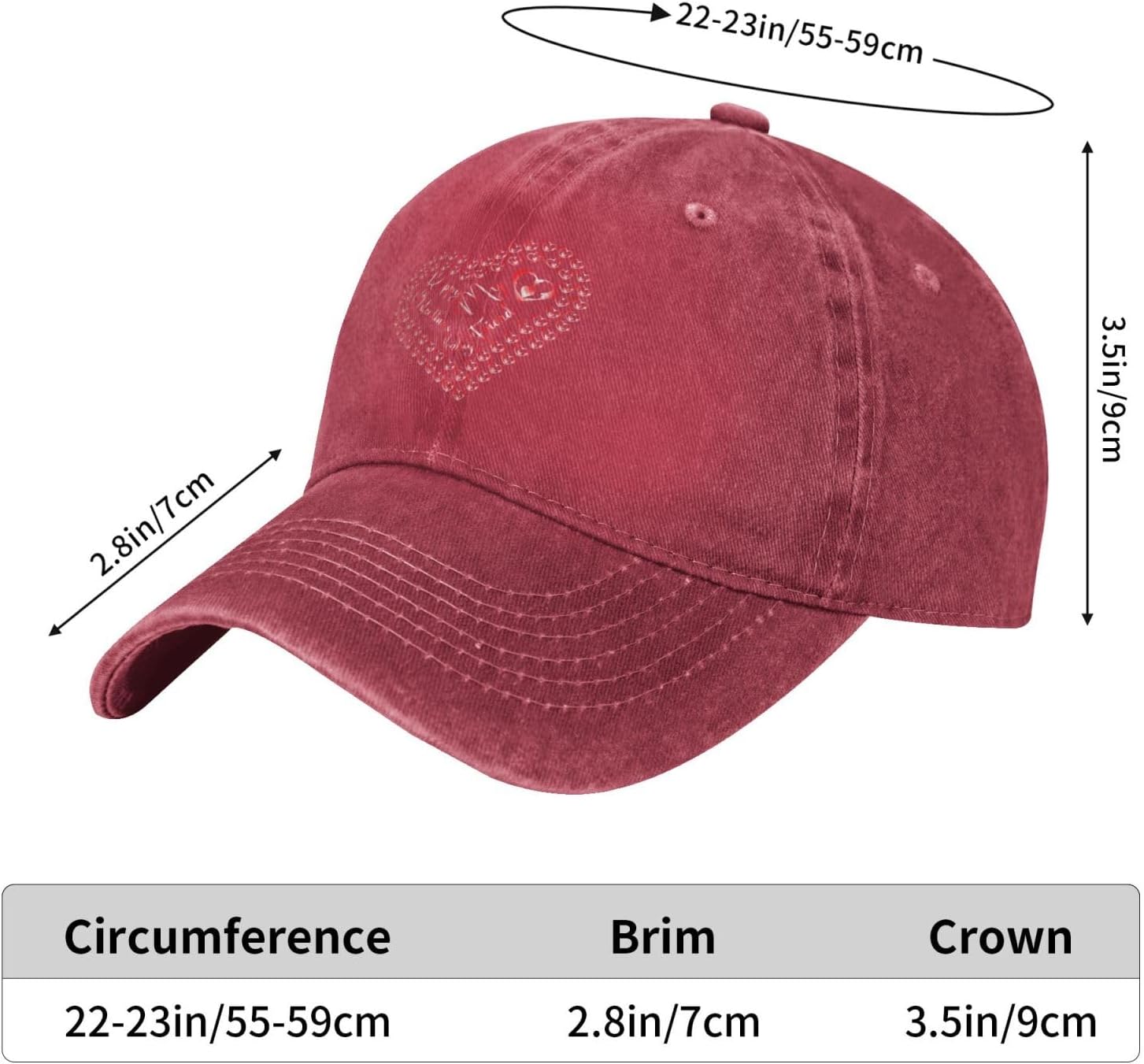 Valentines Day Baseball Cap Dad Gift
