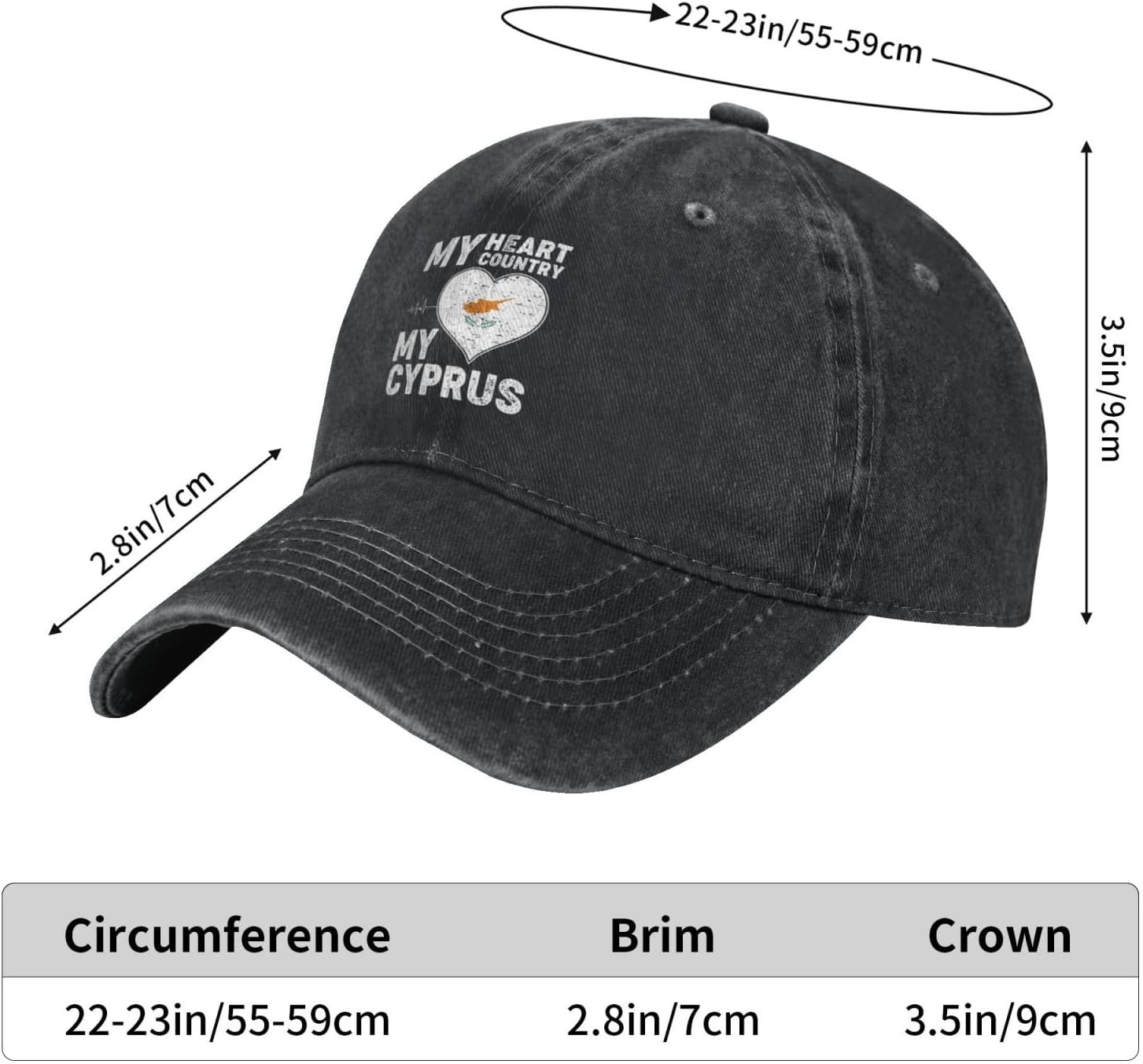 My HeartMy Country Baseball Cap