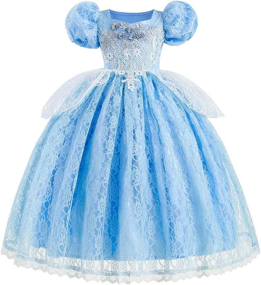 GirlsCW Disney Princess Costume Ball Gown wAccessories Set for Halloween Party