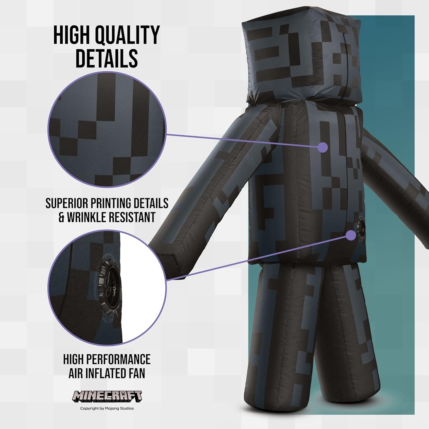 Young Kid Enderman Inflatable Minecraft Costume for Kids