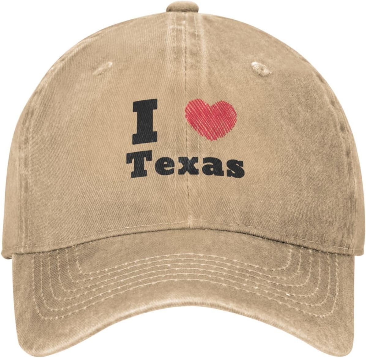 I Love Texas Baseball Cap Women Men