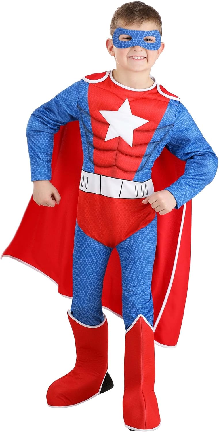 Transform into the Captain USA Muscle Hero Halloween Party or Anytime