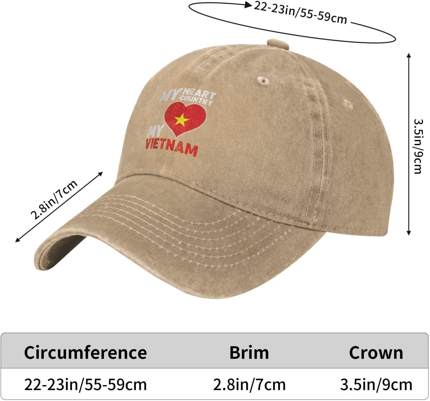 My Heart My Country Baseball Cap