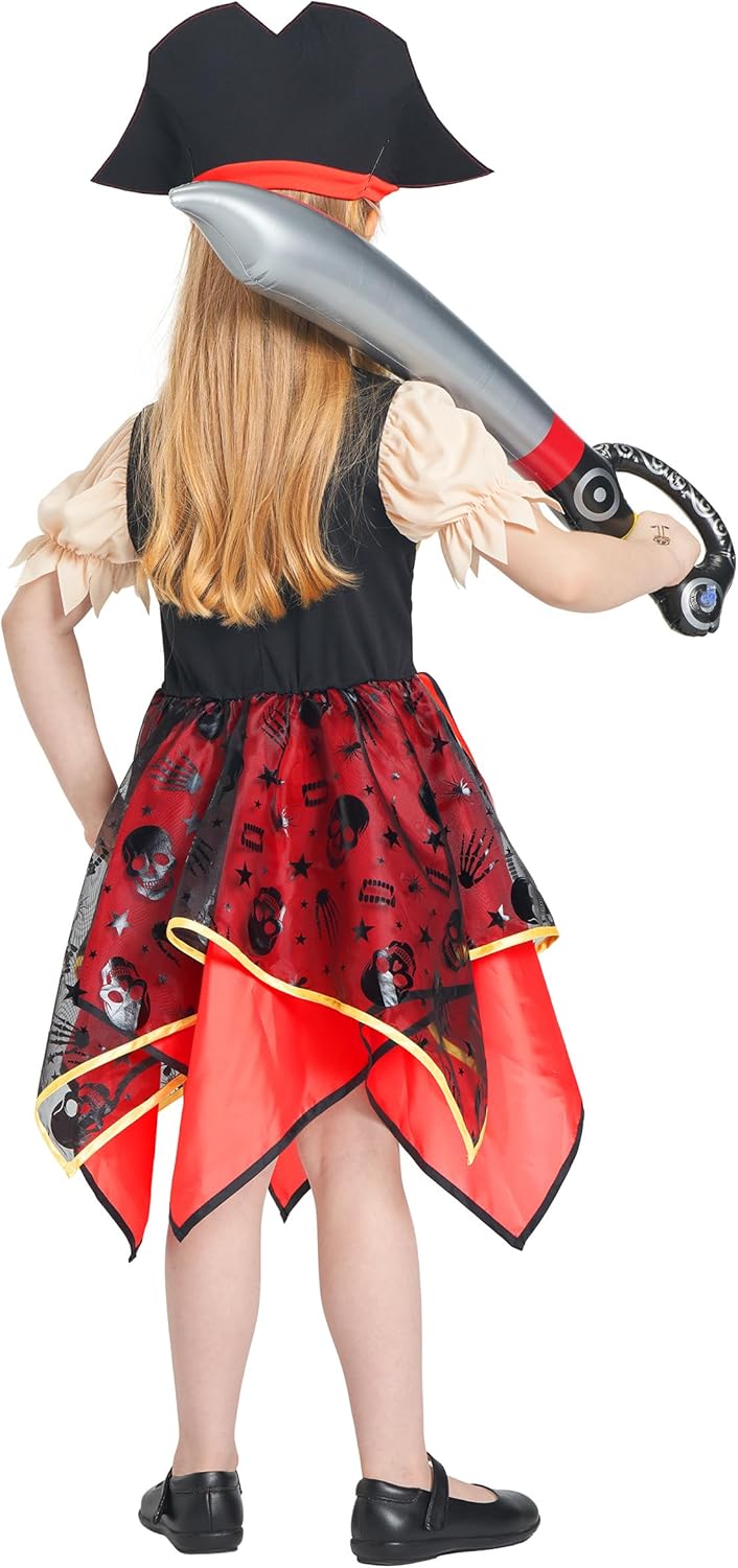 IKALI Girls Pirate Dress Fun Accessories
