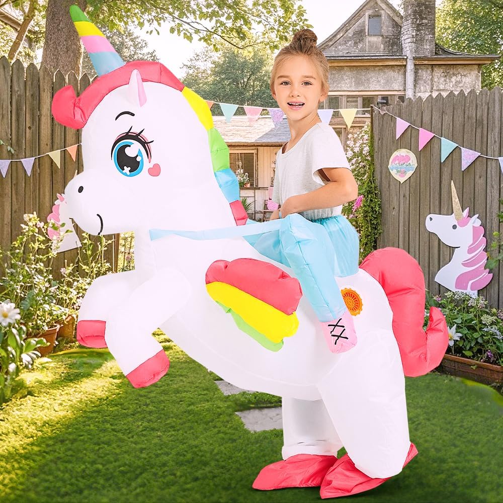 JUROSAICA Blowing Up Unicorn Girls Kids Halloween Costume