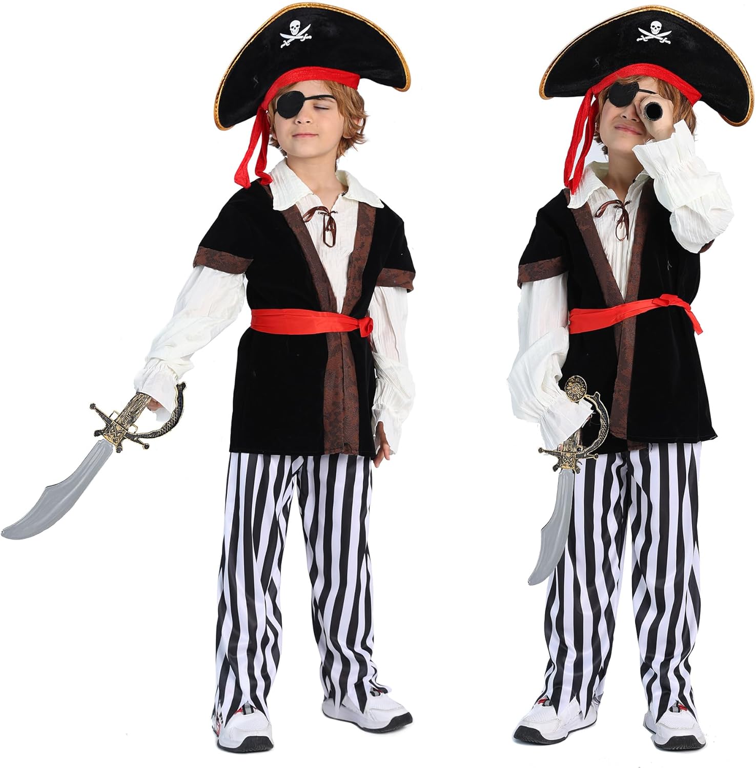 10-Piece Pirate Kids Costume Set