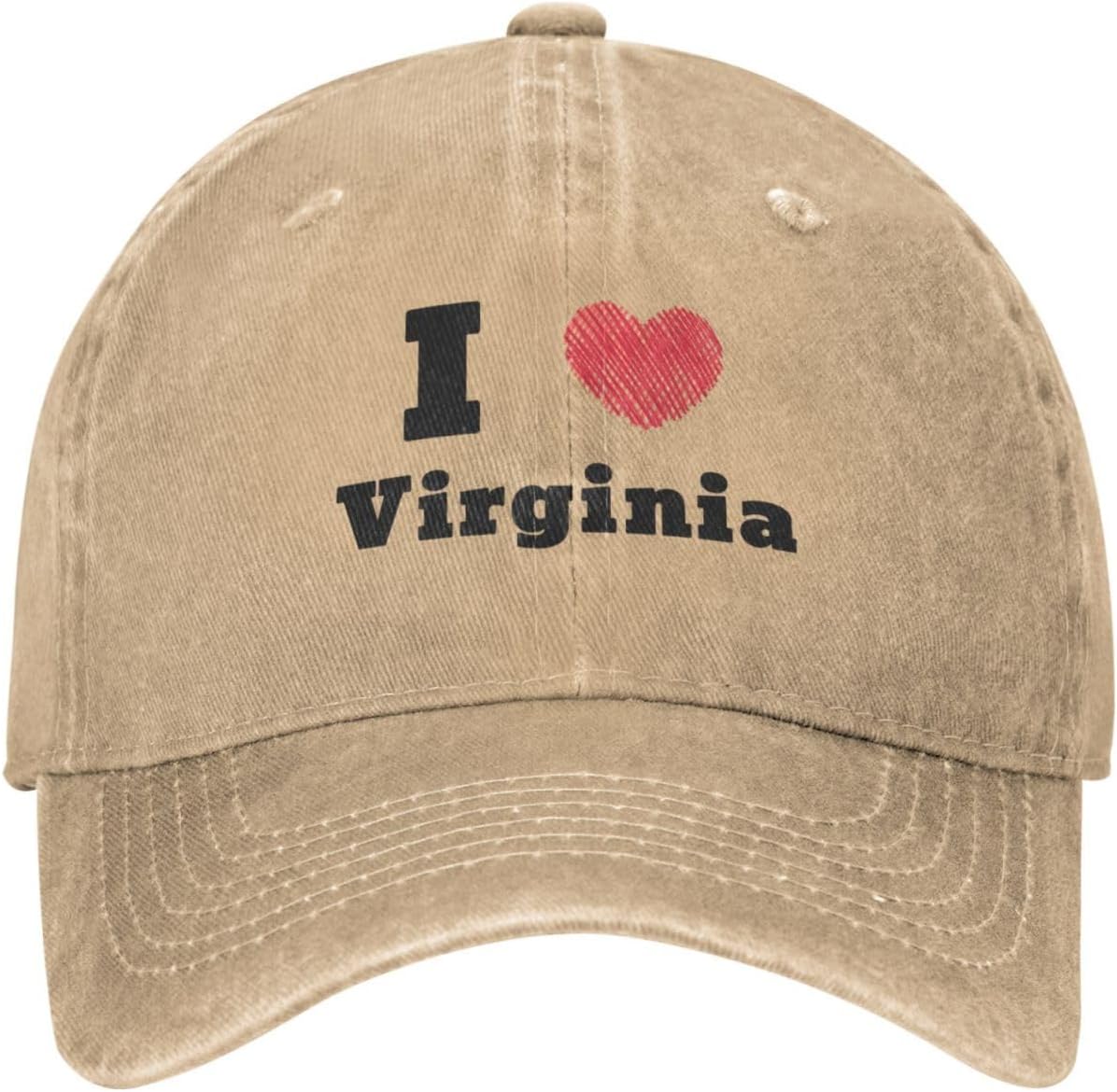 I Love Virginia Adjustable Baseball hat
