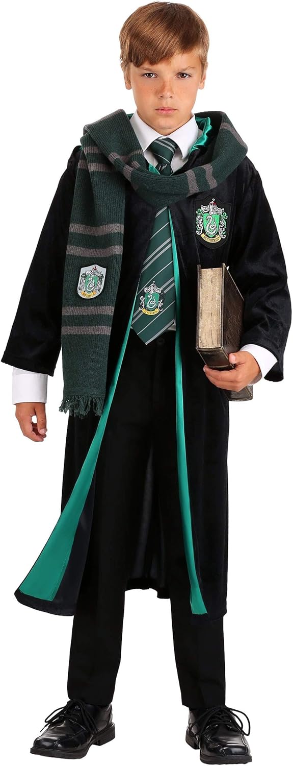 Fun Costumes Deluxe Harry Potter Slytherin Robe for Kids