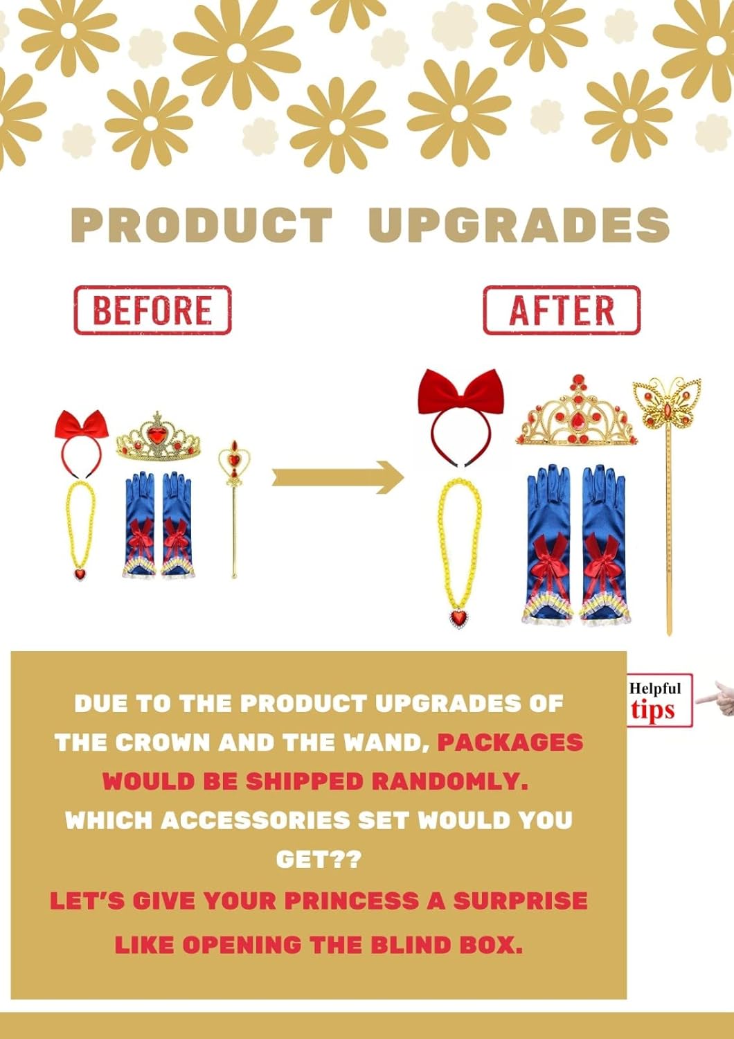CinheyU Princess Birthday Dress with Accessories