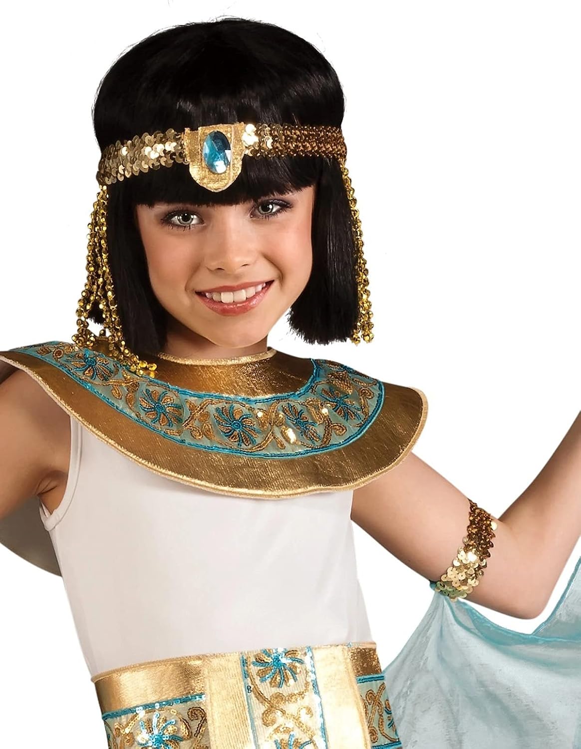 Stunning Blue Egyptian Princess Costume Set for Girls