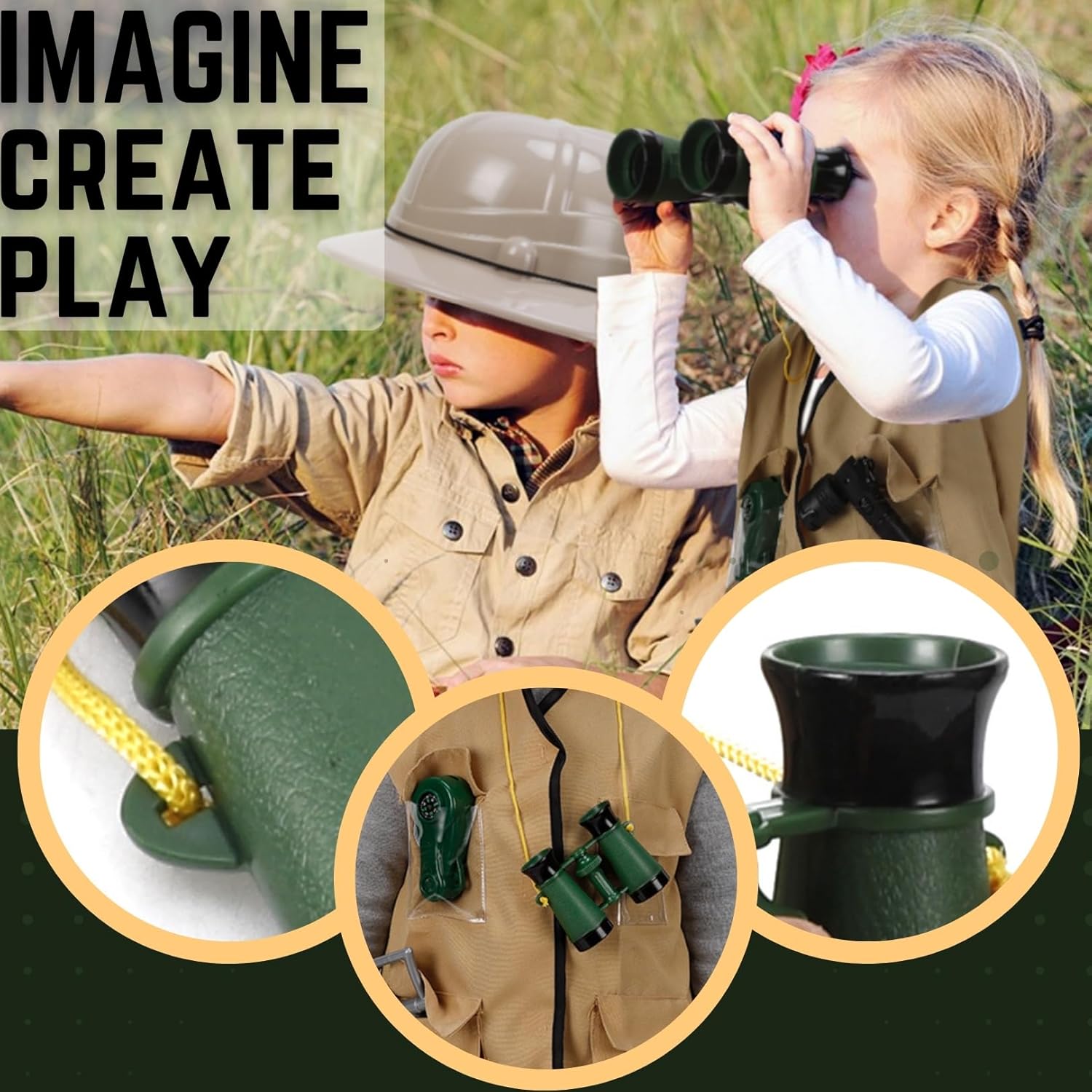 Junior Safari Explorer Costume Kit for Kids Ages 37