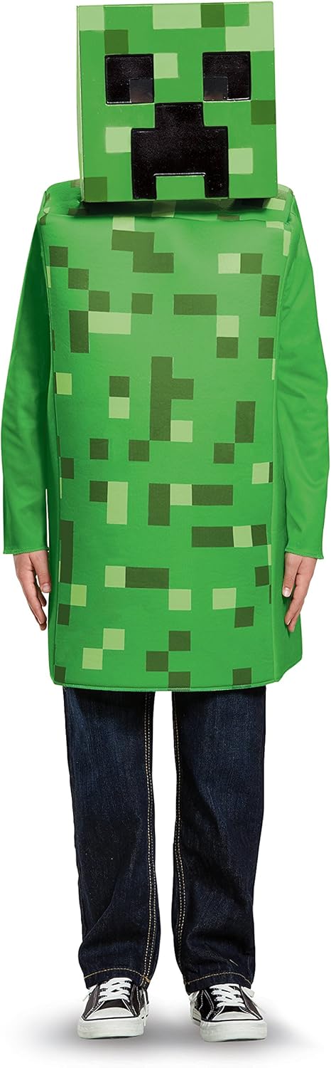 Creeper Classic Minecraft Costume Green Small 4-6 Disguise