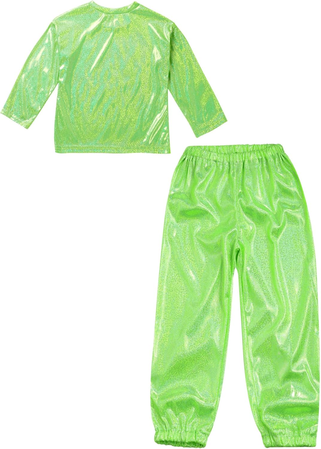 Kaerm Boys Dance Costume Set with Harem Pants and Glittery T-Shirt