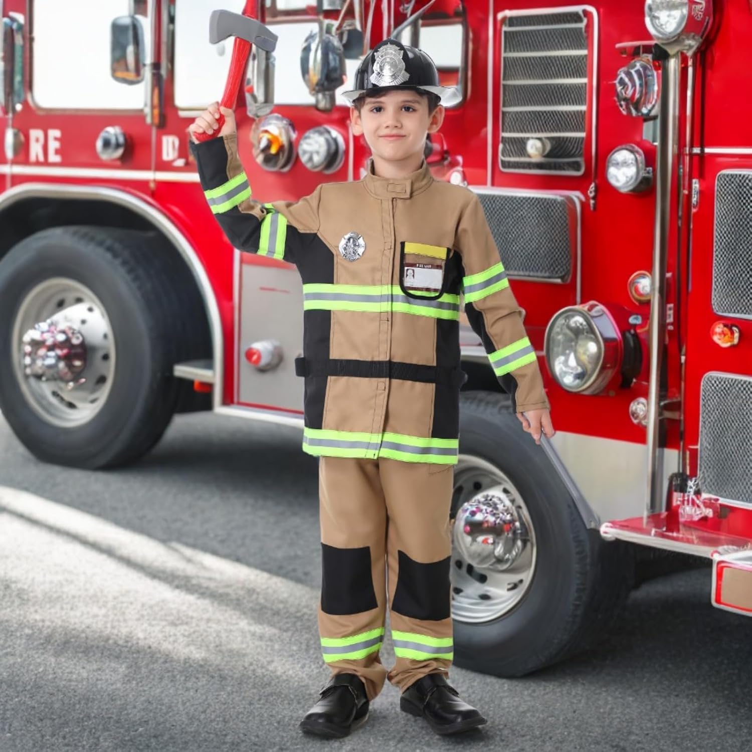Yolsun Fireman Costume for Kids Halloween OODA