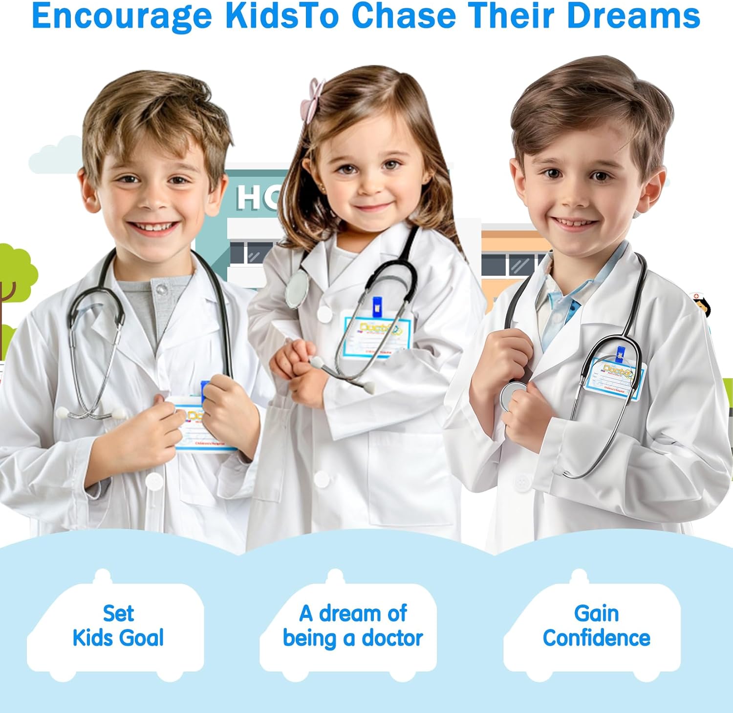 Real-Working Doctor Costume for Kids