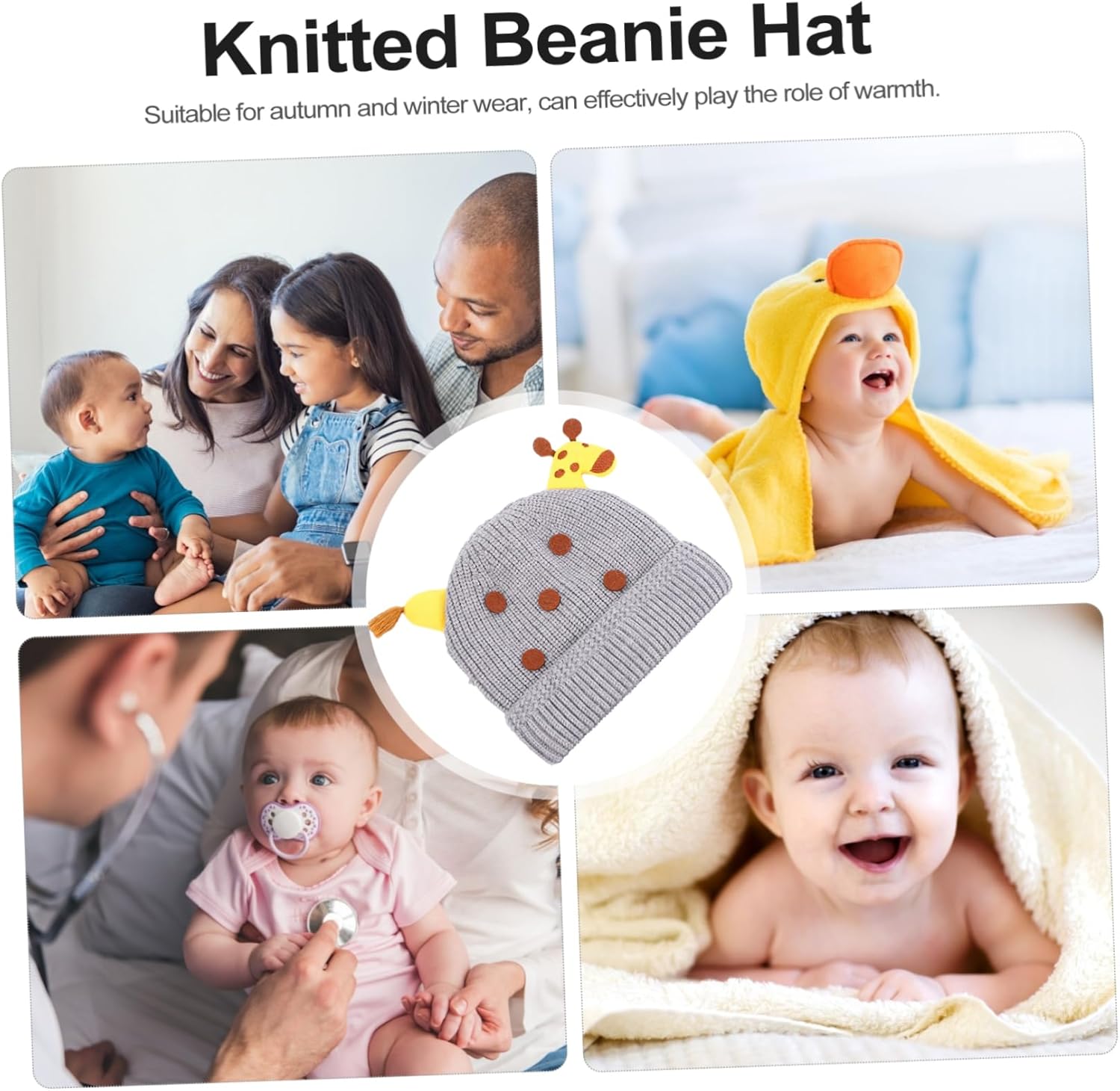 Cection Wool Beanie for Toddler Girls