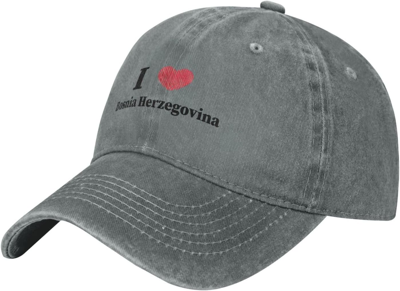 I Love Bosnia Herzegovina Adjustable Baseball Cap Men Women