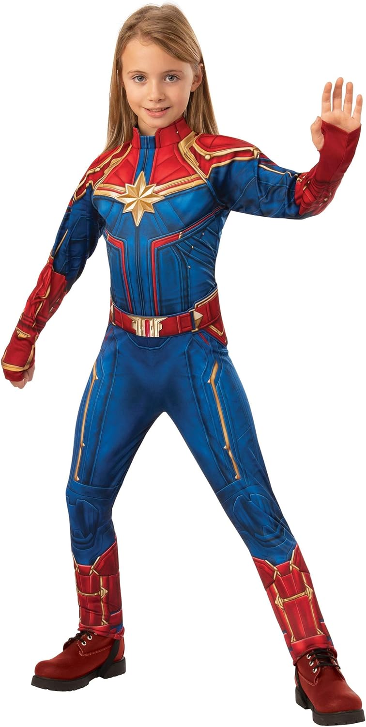 Rubies Captain Marvel Kids Costume Medium Blue Red