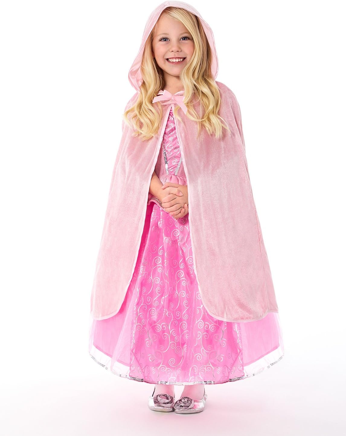 Little Adventures Traditional Pink Cloak for Girls - SM 1-5 Yrs
