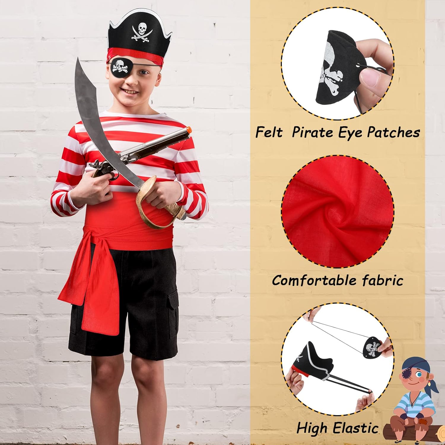 Vicenpal Pirate Costume Set for Kids 1