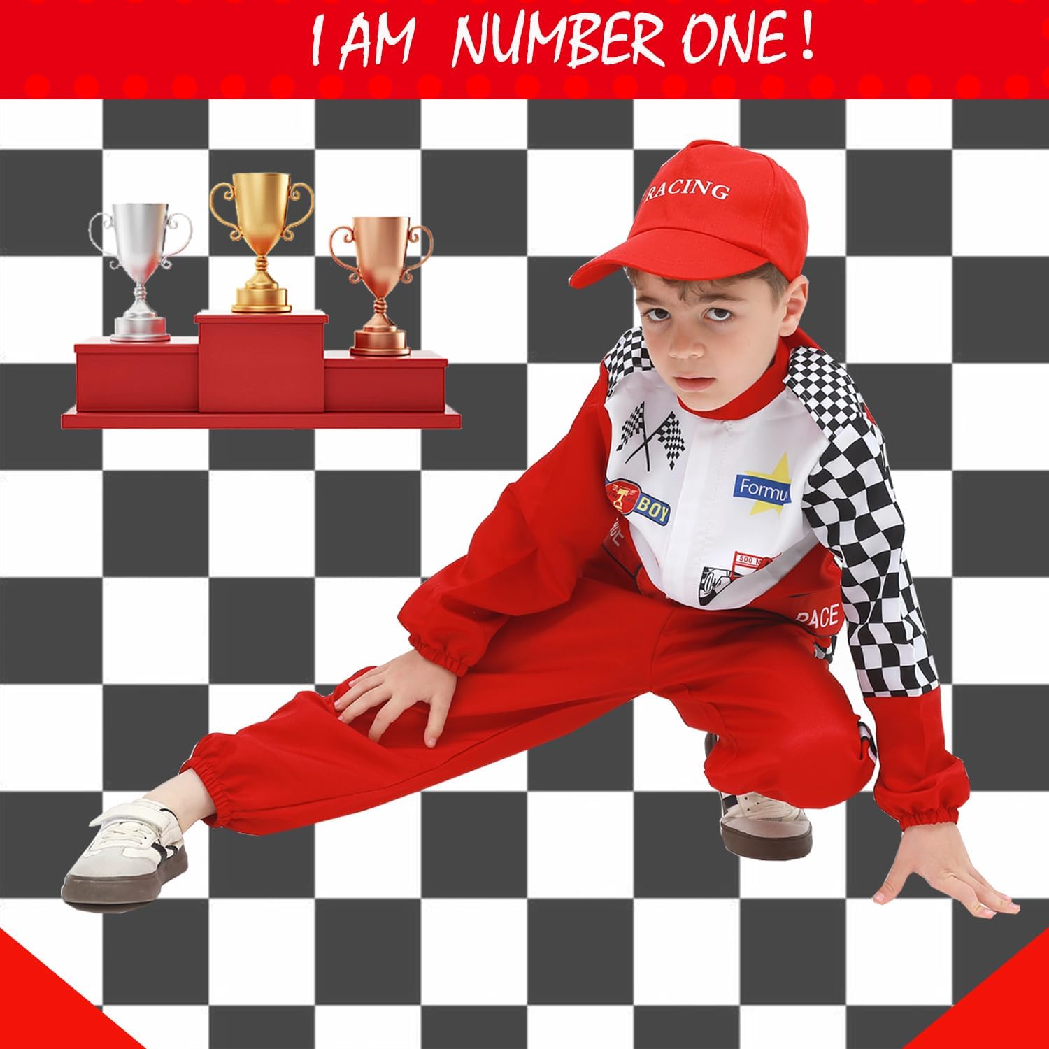 Exciting Race Car Driver Costume for Kids