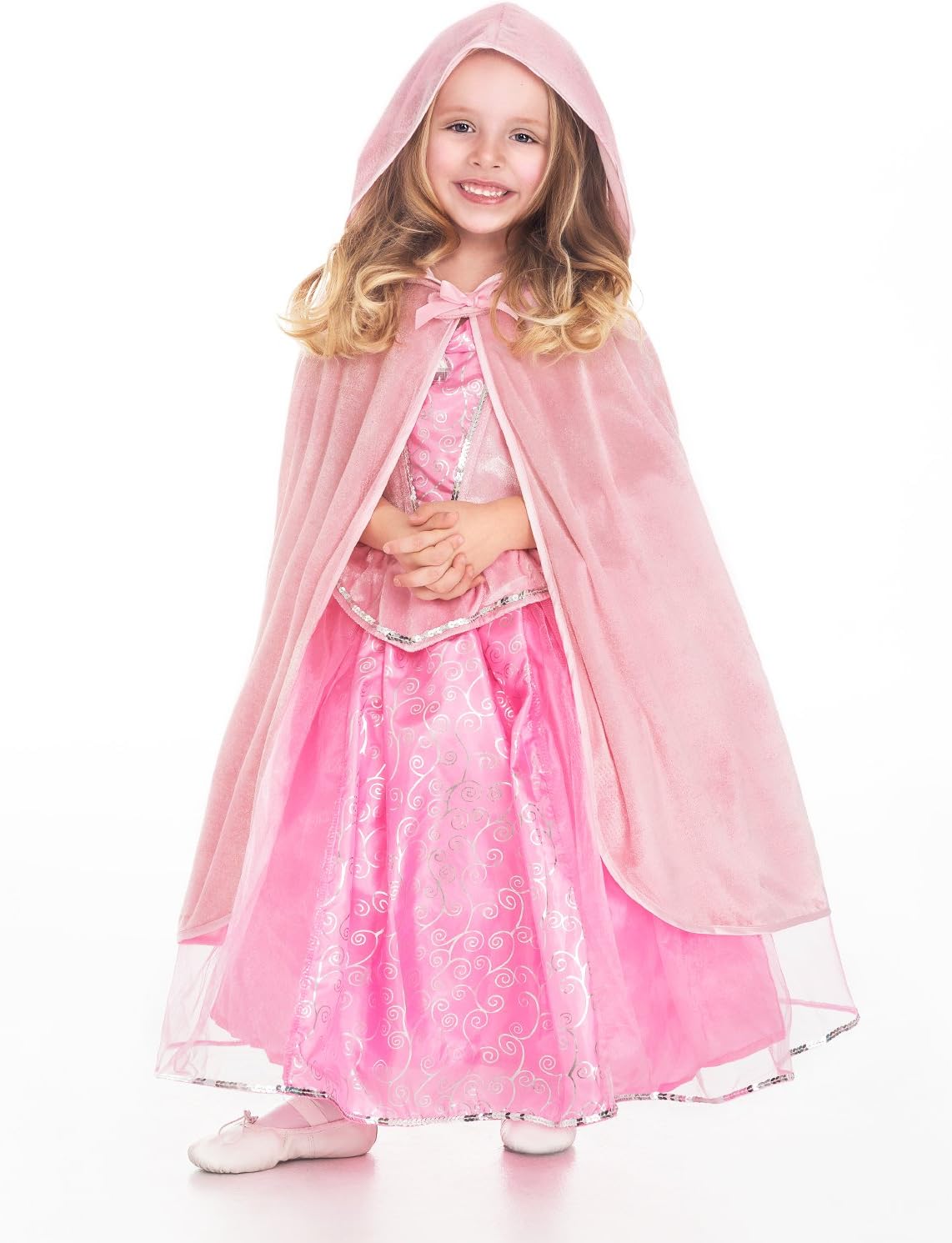 Little Adventures Traditional Pink Cloak for Girls - SM 1-5 Yrs