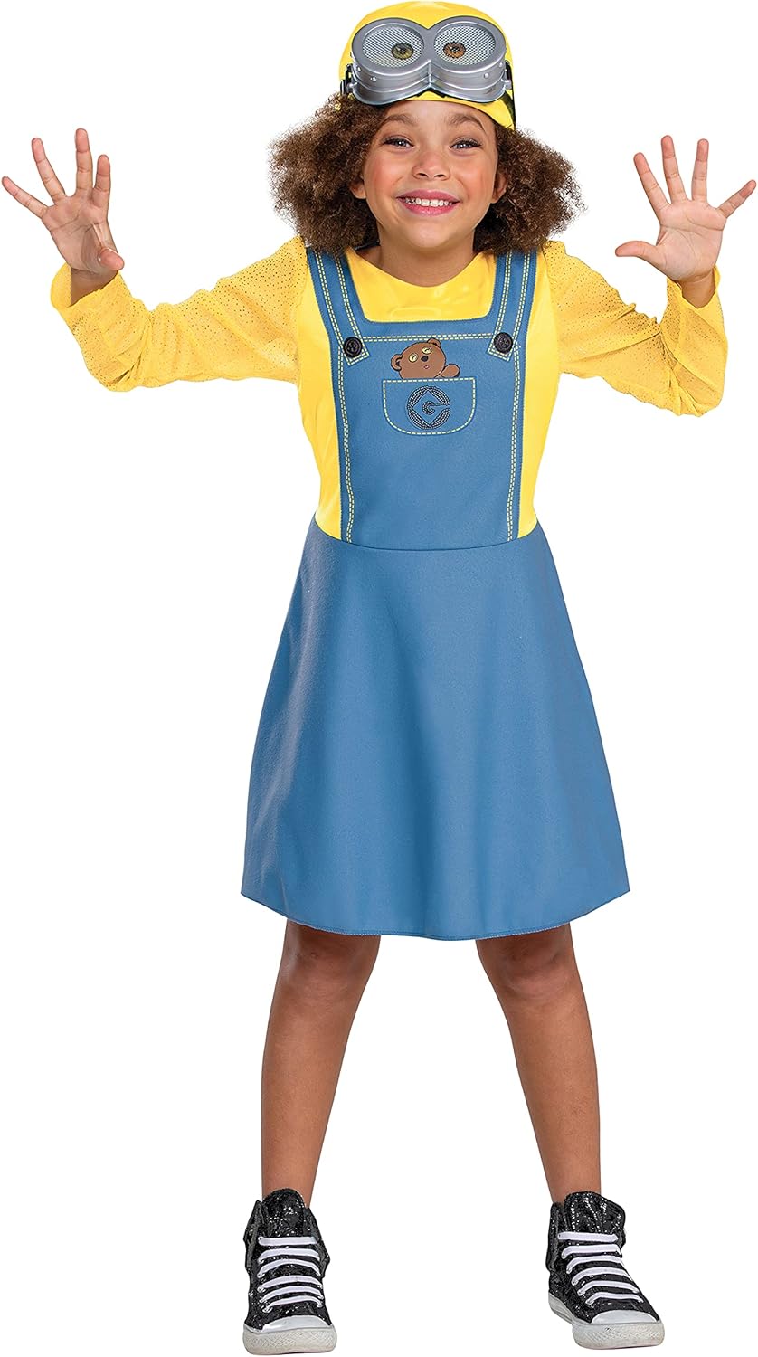Bob Minion Girl Costume for Kids - Official Minion Outfit