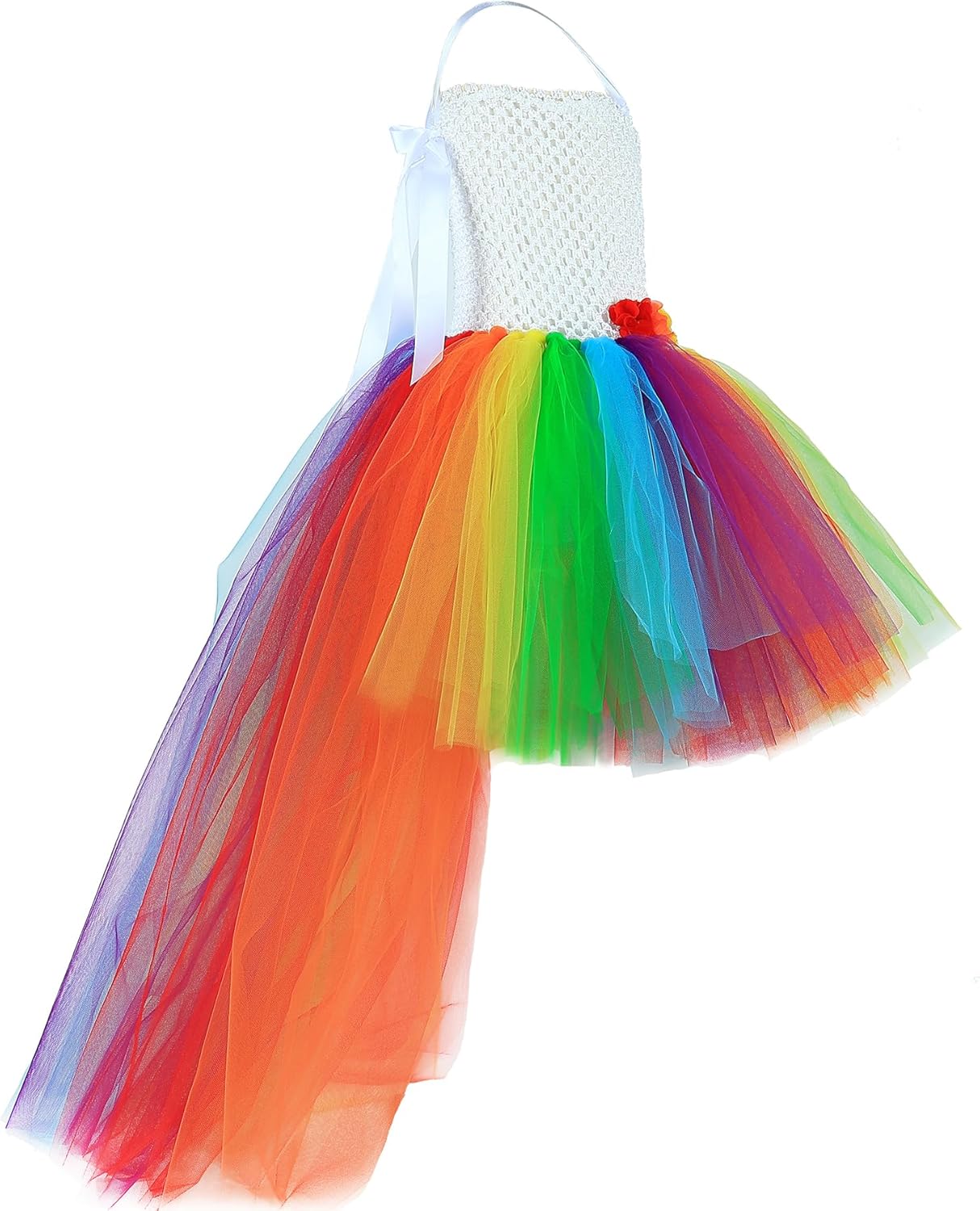 Elegant Handmade Girls Party Evening Dress with Train