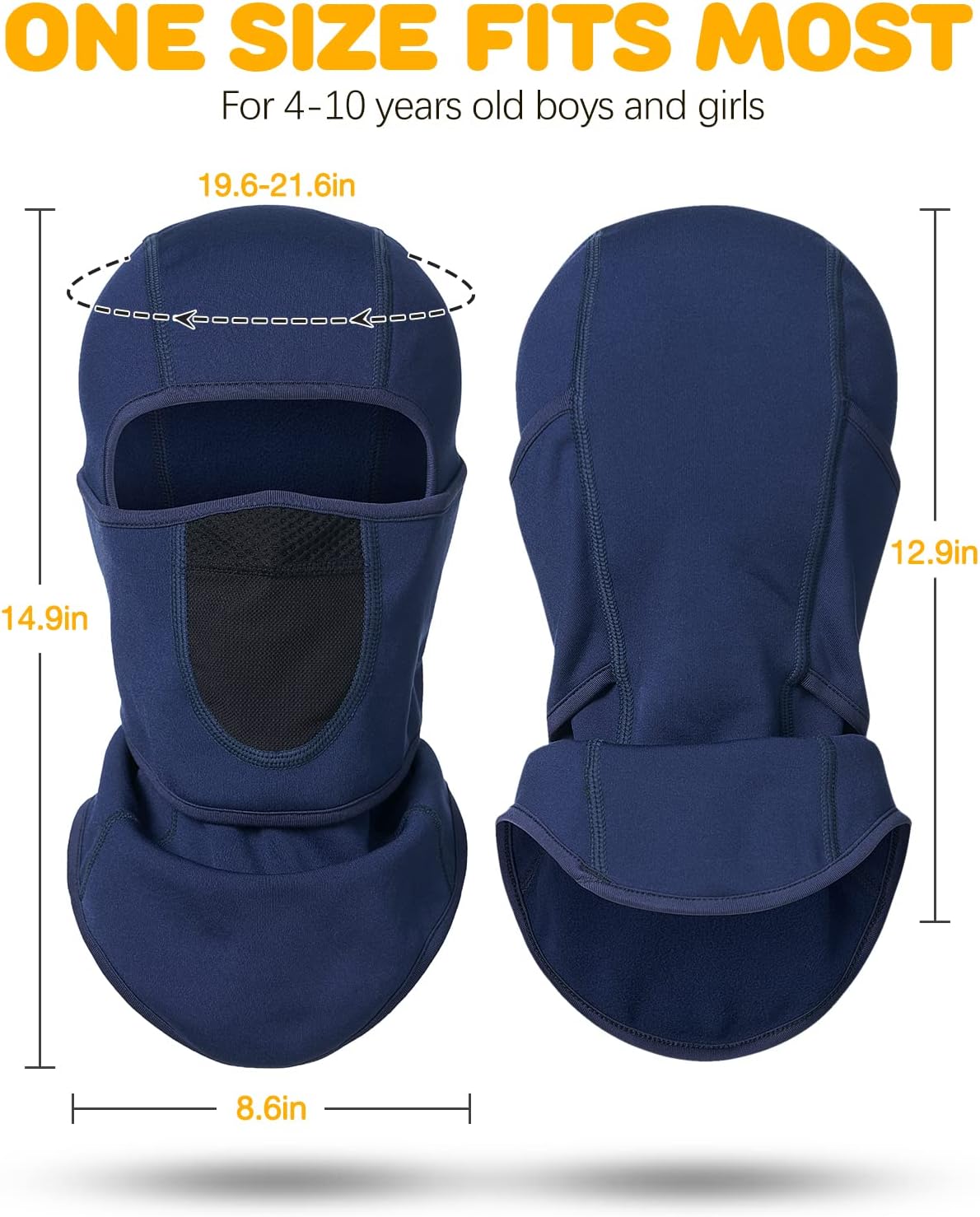 Venswell Breathable Kids Ski Mask Movable Face Part for Boys Girls