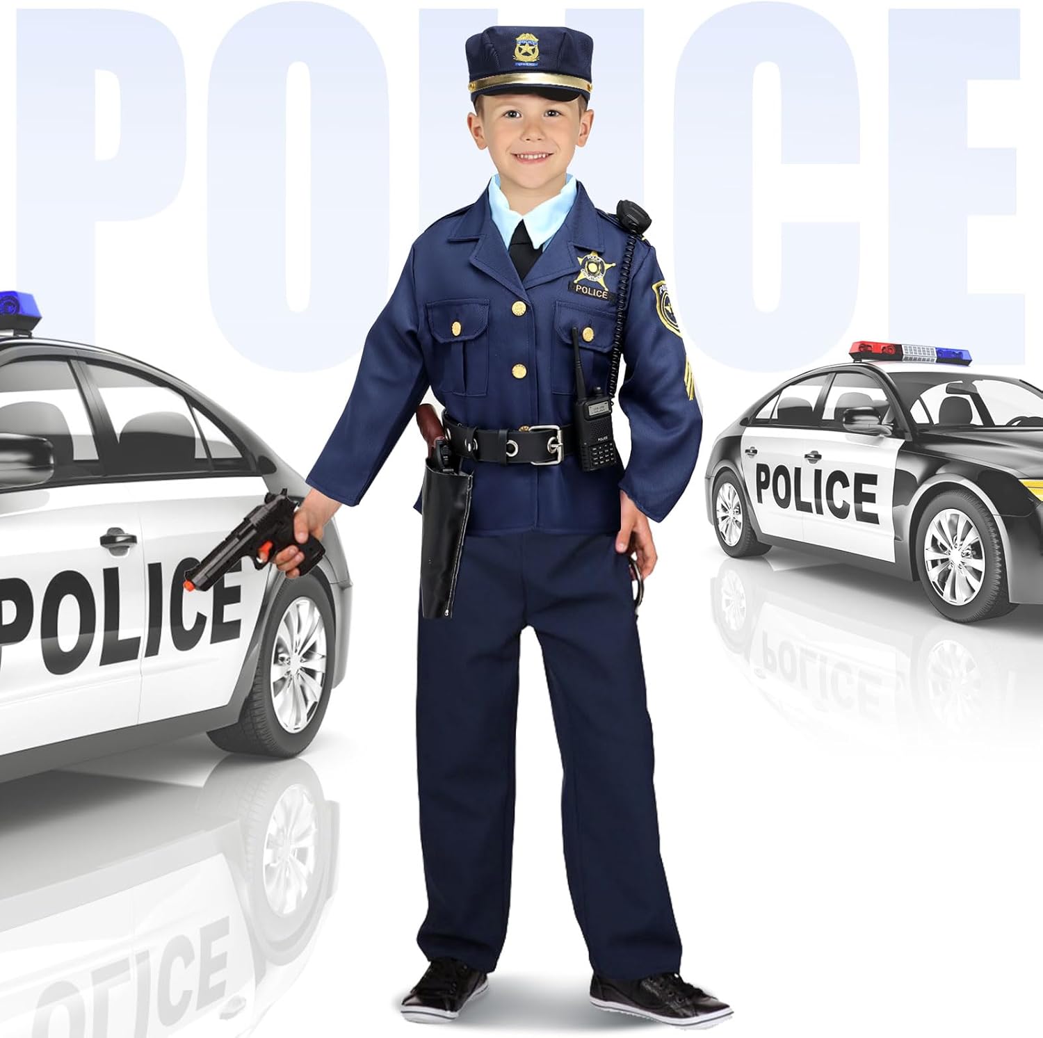 GC Police Costume Boys Halloween Halloween Career Day Kids Kids Police costume Set