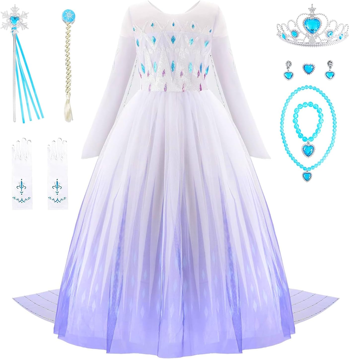 Classy Princess Dress with Accessories
