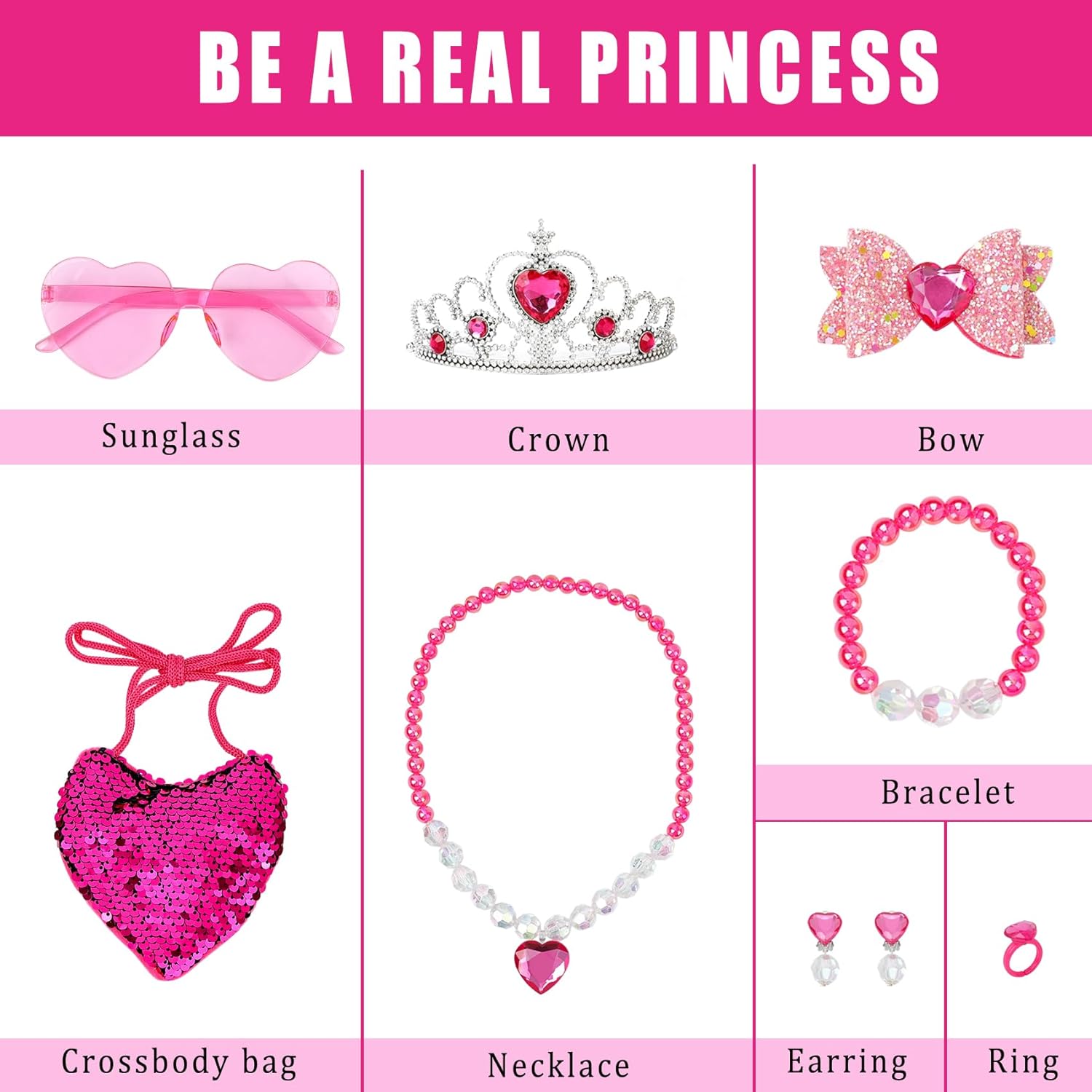 WYB Girls Costume Dress with Crown and Accessories