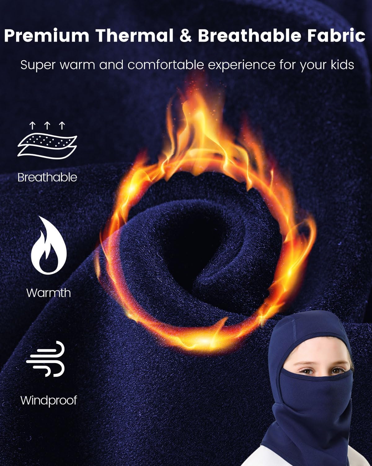 Aegend Balaclava Face Mask for Kids WindproofCold-weather Protection