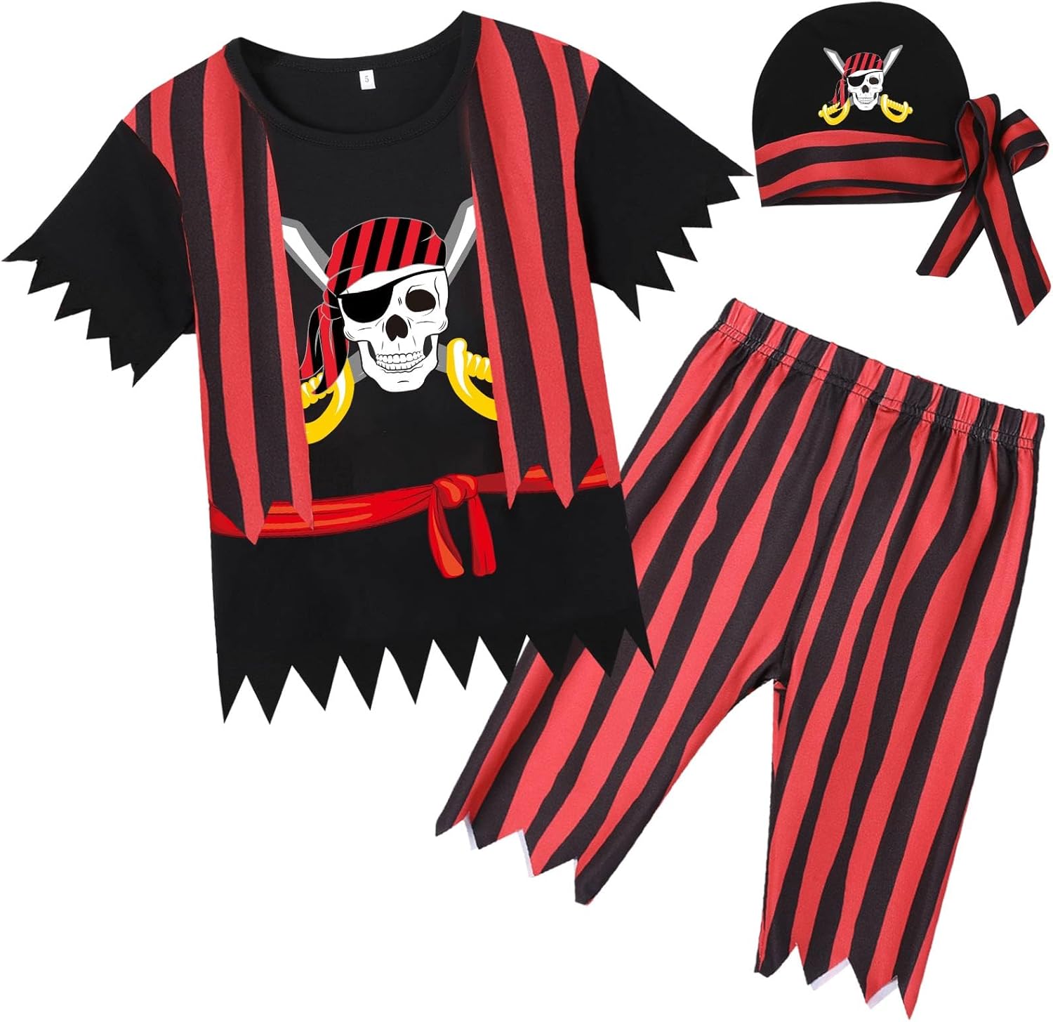 Xuomuen Toddler Pirate Costume for Kids