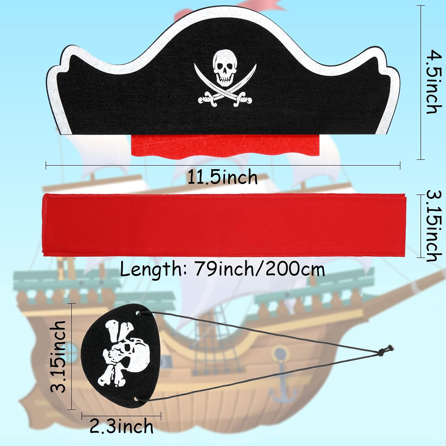 Vicenpal Pirate Costume Set for Kids 1
