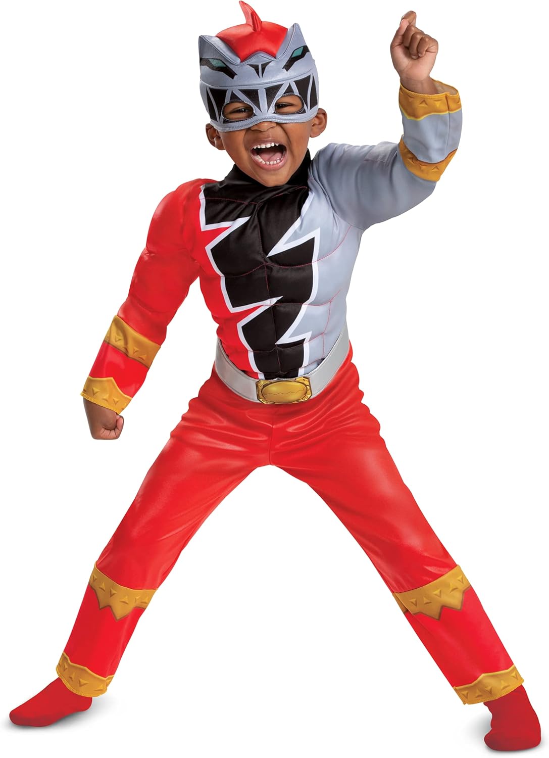 Red Ranger Muscle Muscle Outfit Toddler Official Power Rangers Dino Fury Fun