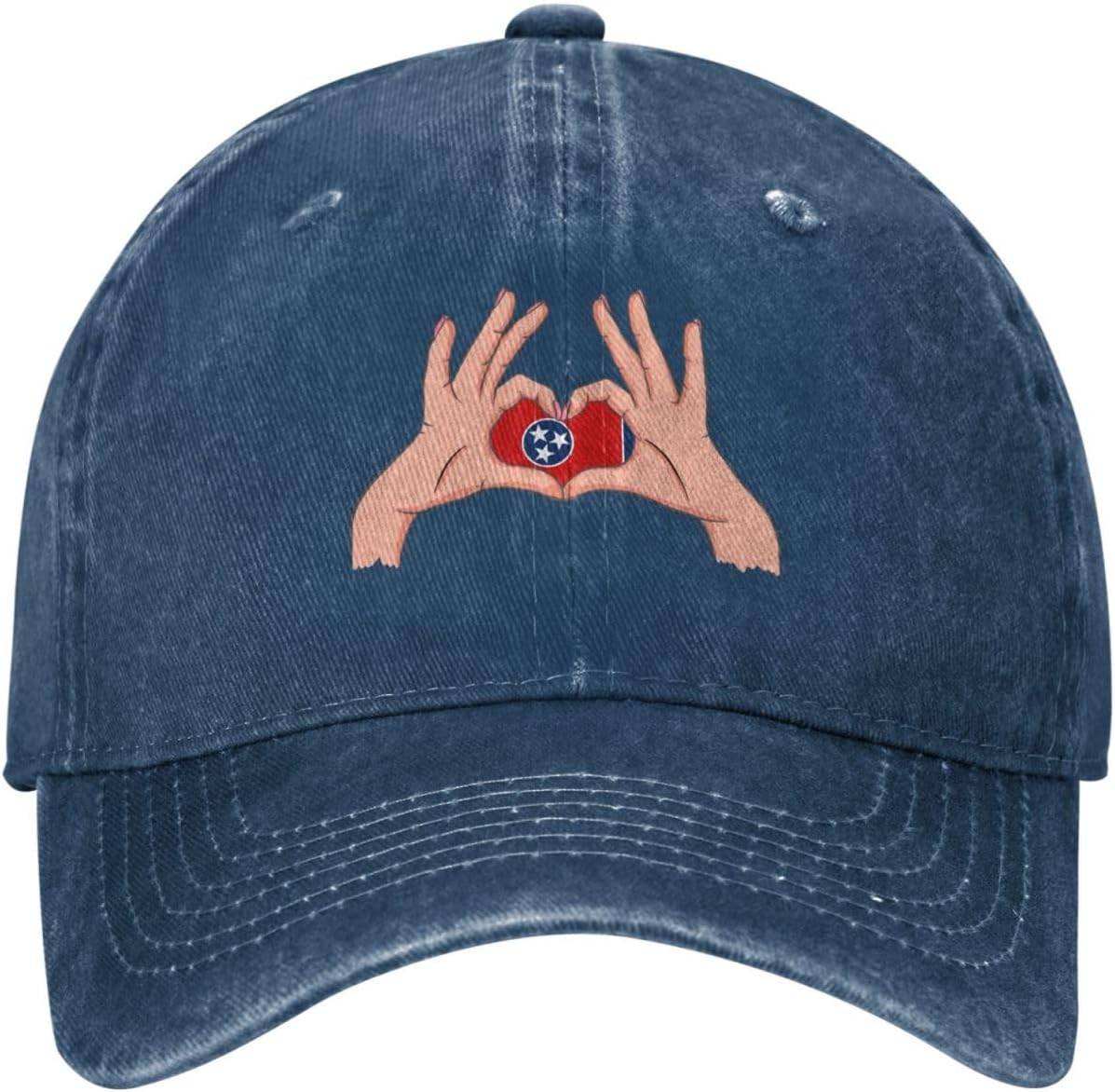 Holding A Heart Flag of Tennessee Baseball Cap