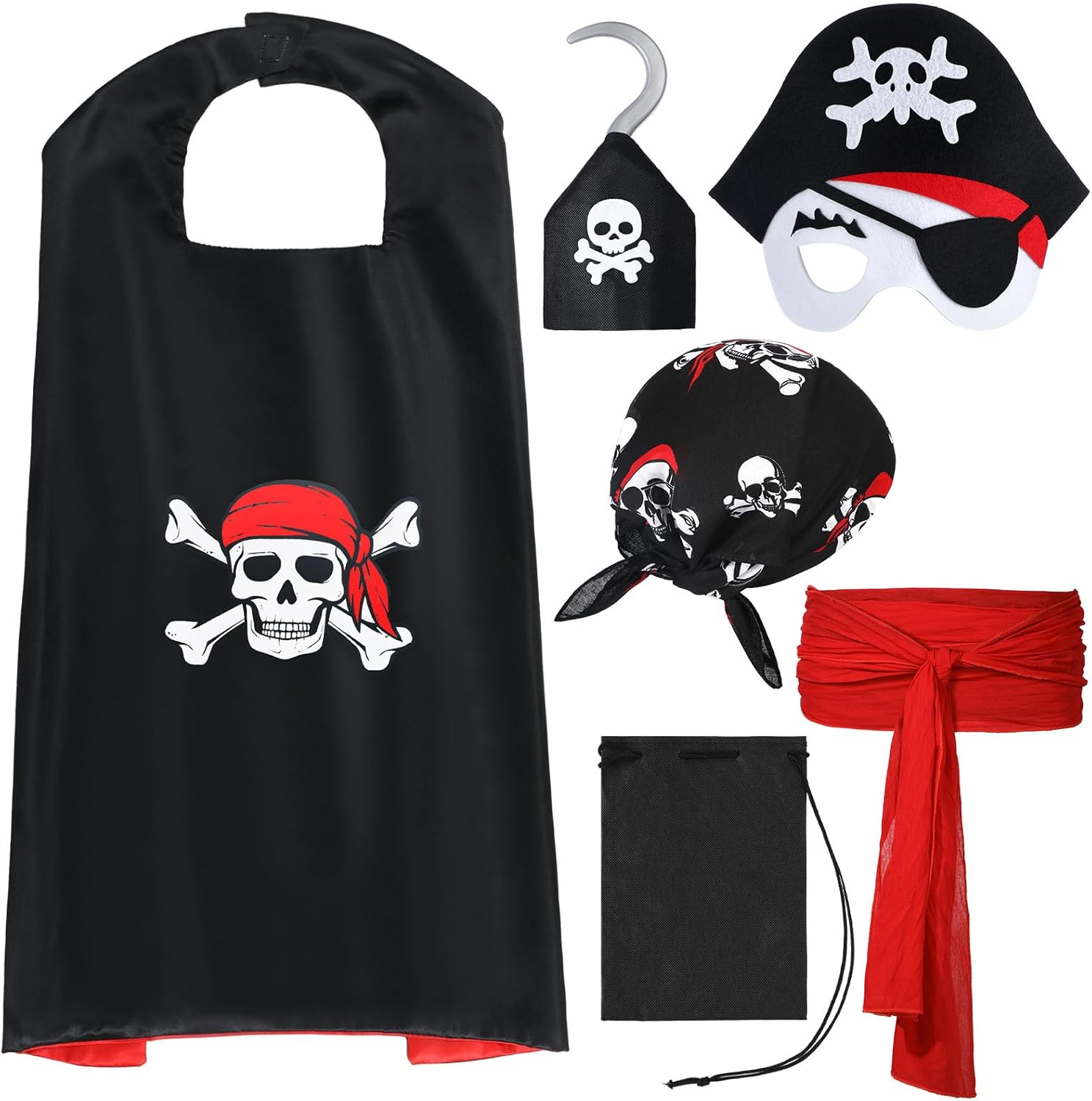 Bencailor Pirate Costume 6 Pcs Kids Boy Costume