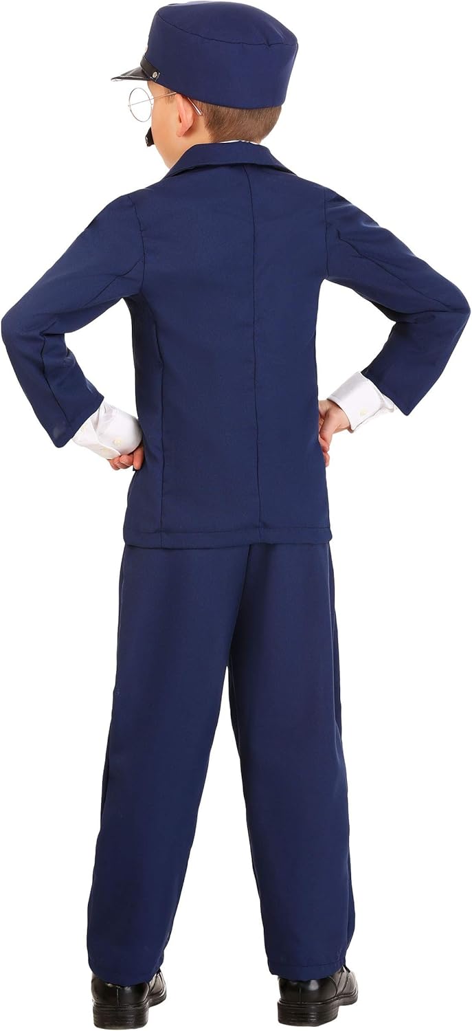 Boys North Pole Train Conductor Costume Kids Railroad Enthusiast