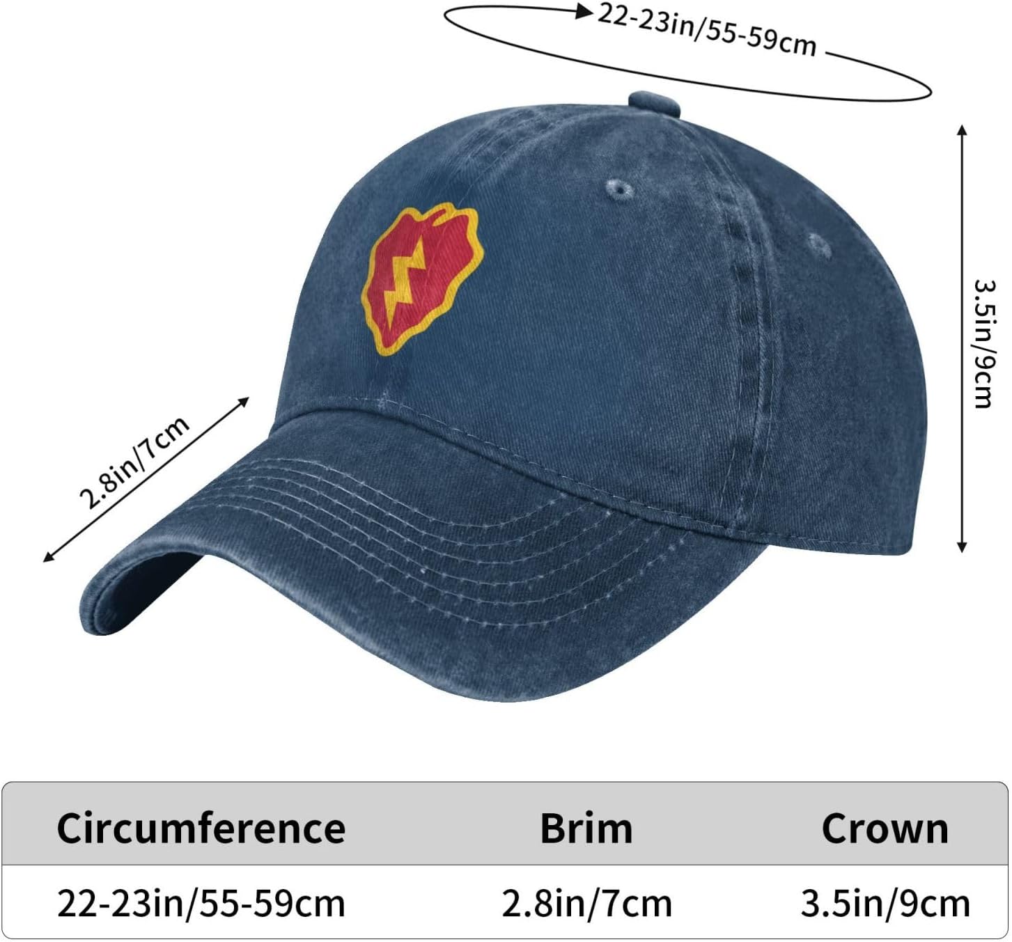 High-Quality 25th Infantry Division Shoulder Sleeve Insignia Baseball Cap
